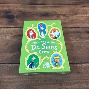 Dr. Seuss Who's Who in the Dr. Seuss Crew Kids OS Green NEW 5 Book Box Set